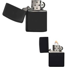 Oska Global Çakmak Parlak Siyah Benzinli Çakmak Cep Boy Doldurulabilir - Lisinya