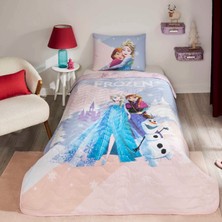 Taç Lisanslı Disney Frozen Winter Tek Kişilik Yatak Örtüsü Seti