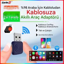 Maypal Carlinkit Mini Ultra 5.0 Kablosuz Carplay & Android Auto Adaptör Tak Çalıştır Dual Wifi Hızlı Bağlantı