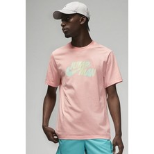 Nike Air Jordan Jumpman Ss Crew Mens  Erkek Günlük Tişört Pembe
