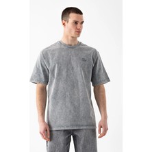 i8 Denim Yıkamalı Basic T-Shirt