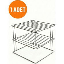 Tidy Home 3 Katlı Tabaklık Dolap Içi Düzenleyici Organizer Tezgah Banyo Tabak Bardak Düzenleme Metal Raflık