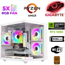 Xaser Epic X60 Ryzen 5 5600 32GB Ram 1tb M.2 Nvme SSD 8gb RTX5060 Ekran Kartı Masaüstü Oyun Bilgisayarı