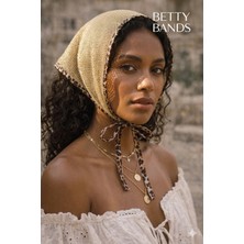 Betty Bands Altın Dokulu Leopar Detaylı Bandana – Bağlamalı Şık Saç Aksesuarı Premium & Vintage Stil