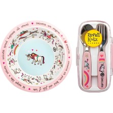 Tyrrell Katz Melamin Mama Kasesi - Kutulu Çatal Kaşık Seti // Unicorn