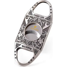 Cohiba Gümüş Kabartmalı Metal Puro Makası Kesici