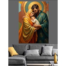 Karizma Tablo Geometrik Desenler ve  Aile Tablosu Dekoratif Kanvas - Mdf Ahşap Tablo