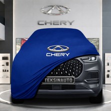 ULTRASHOP Chery Tiggo 8 (2023 -) Mavi Kumaş Oto Branda Araca Özel Penye Araba Brandası Araç Örtüsü