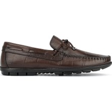 Ziya, Erkek Hakiki Deri Loafer 161423Z42 Kahve