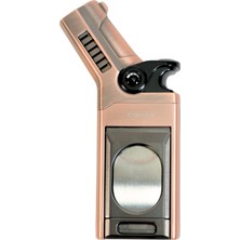 Cohiba Tek Torch Pürmüz Dahili S-V Cut & Iğneli Bronz Metal Puro Çakmağı