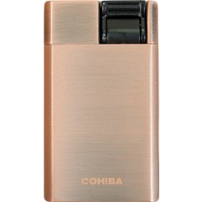 Cohiba Tek Torch Perde Alev Bronz Metal Puro Çakmağı