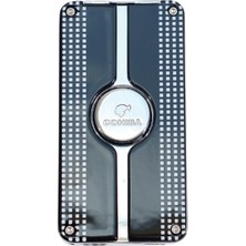 Cohiba 3 Torch Pürmüz Delicili Siyah Beyaz Nokta Desenli Metal Puro Çakmağı