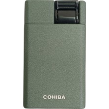 Cohiba Tek Torch Perde Alev Haki Metal Puro Çakmağı