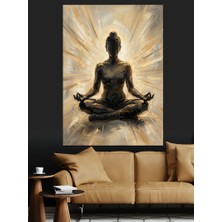 Karizma Tablo Meditasyon Yapan Kadın Enerji Tablosu Dekoratif Kanvas - Mdf Ahşap Tablo