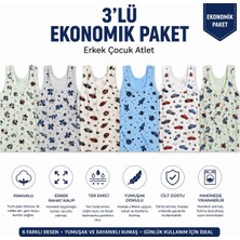 Qulat 3’lü Pamuklu Erkek Çocuk Atlet Seti Esnek Rahat Ter Emici