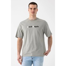 i8 Denim Black Angel Baskılı T-Shirt