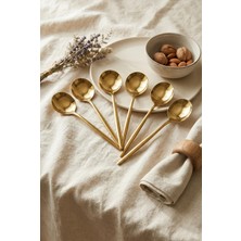 EW's Kitchenware 6'lı Lüks Gold Paslanmaz Çelik Yemek Kaşığı Seti (21 Cm)