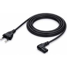 Koodmax 50 Adet - 90 Derece L Uç Teyp Radyo Fişi Ps5 Ps4 Ps3 Xbox One S x Power Güç Kablosu - 1.5m