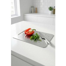 EW's Kitchenware Antibakteriyel Küf Önleyici Paslanmaz Çelik Kesme Matı 20X30 cm