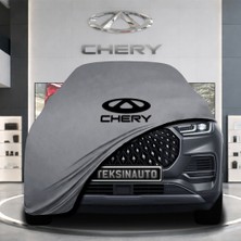 ULTRASHOP Chery Tiggo 8 (2023 -) Gri Kumaş Oto Branda Araca Özel Penye Araba Brandası Araç Örtüsü