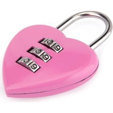Atlas Hobi Pembe Aşk Kalp Kombinasyonu Mini Asma Kilit Güvenlik Kilidi Çocuk Kız Hediye Kırmızı