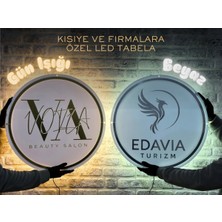 Dekorvia Kişiye ve Firmaya Özel Pleksi Işıklı LED Tabela 60X60