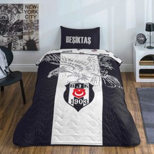 Taç Lisanslı Beşiktaş Kartal Tek Kişilik Yatak Örtüsü Seti