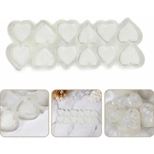 Stonechem 12’li Kalp Silikon Kalıp Seti – 6 cm Büyük Kalp Objeler İçin Çok Amaçlı Tasarım (34,5x13 cm)