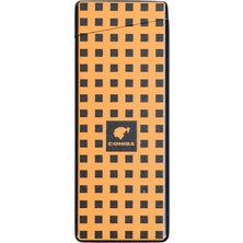 Cohiba Tek Torch Pürmüz Delicili Turuncu Nokta Desenli Metal Puro Çakmağı