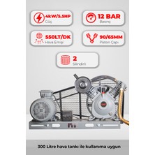 GAP Kompresör Çift Piston Kafa Grubu 5.5hp 12 Bar GK-2090B