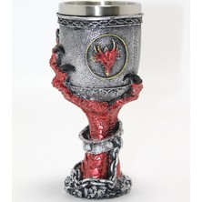 Oska Global Ejderha Pençesi Tasarımlı 3D Kabartmalı Paslanmaz Çelik Kadeh Bardak