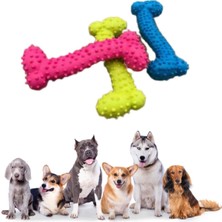 MiraLive  Tiny Kemik Oyuncağı Tırtıklı Yüzey Küçük Kemik Plastik Köpek Oyuncağı
