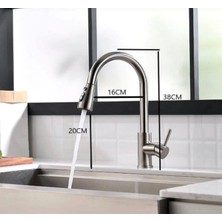 ESHOME Flora Floke Bataryası Sipiralli Inox Eviye Bataryası