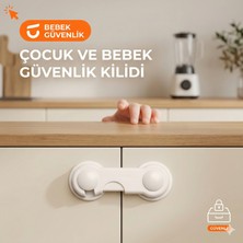 Miningaa 2 Adet Çok Amaçlı Bebek ve Çocuk Güvenlik Kilidi - Pratik Çekmece, Dolap ve Beyaz Eşya Kilidi