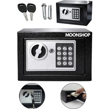 Moonshop Elektronik Şifreli Para Kasası 3 mm Çelik Duvara Monte Edilebilir Paslanmaz Güvenlik