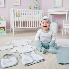 Milays Gaye Kız Bebek Çiçek Nakışlı 10 Lu Haztane Çıkış Zıbın Seti .