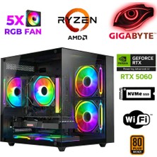 Xaser Savage X70 Ryzen 5 7600 16GB Ddr5 Ram 512GB M.2 Nvme SSD 8gb RTX5060 Masaüstü Oyuncu Bilgisayarı