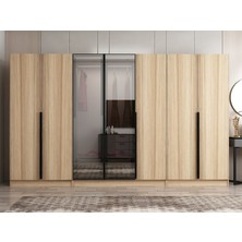 Minar Nisa Plus 7 Kapaklı 2 Çekmece Dolap Dore Plus Dore Reflekte Cam