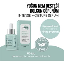 Clooe Vegan Glutensiz Yoğun Nemlendirici Hyaluronik Asit Kompleksli ve C Vitaminli Aydınlatıcı Yüz Serumu - Hızlı Emilen Yapışkanlık Hissi Bırakmayan Bakım