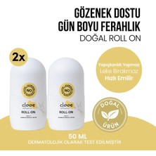 Clooe Vegan Sertifikalı Alüminyum İçermeyen Leke Bırakmayan Hızlı Emilen Ter Kokusu Önleyici Çay Ağacı Yağlı Unisex 2'li Roll-On Deodorant Seti