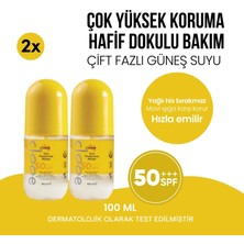 Clooe Yağsız Yapılı Makyaj Bazı Uyumlu Ekran Işığı ve UV Korumalı Yeni Nesil Filtreli 2'li Çift Fazlı Güneş Suyu Seti