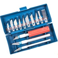 MiraLive  Zanaat 16 Parça Hobi Gravür Ahşap Heykel Çömlek Oyma Şekil Verme 13 Maket Bıçak Neşter Set