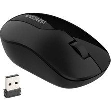365Dükkan Everest SMW-973 USB Siyah 2.4ghz 1200DPI Kablosuz Optik Mouse 5 Metre Menzilli