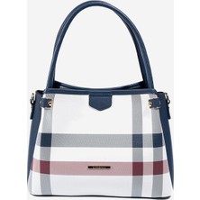 Silver & Polo Silver Polo  Kadın  SP1254-MK3 Sılver Polo El Çantası Beyaz-Lacivert