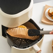 N&M Store 50 Adet Air Fryer Pişirme Kağıdı 20 cm Yuvarlak Tabak Model Yağ Geçirmez Yapışmaz Fritöz Matı