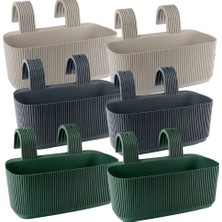 Temmuz Home 6 Adet Çok Renkli Karasu Plastik Pera Askılı Balkon Saksısı