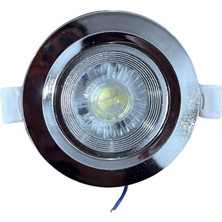 Huzur Elektrik Pc Krom Kasa 5W (Beyaz Işık) Yuvarlak Spot Hs 1211