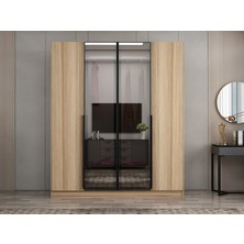 Minar Nisa Plus 4 Kapaklı 2 Çekmece Dolap Dore Plus Dore Reflekte Cam