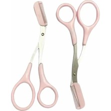 My Best Store Kavisli Kaş Düzeltici Seti Kaş Makası ve Kaş Usturası Paslanmaz Çelik Bıçaklı