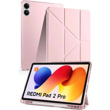 Nezih Case Redmi Pad 2 Pro Uyumlu Tri-Folding Kalem Bölmeli Uyku Modlu Akıllı Kılıf